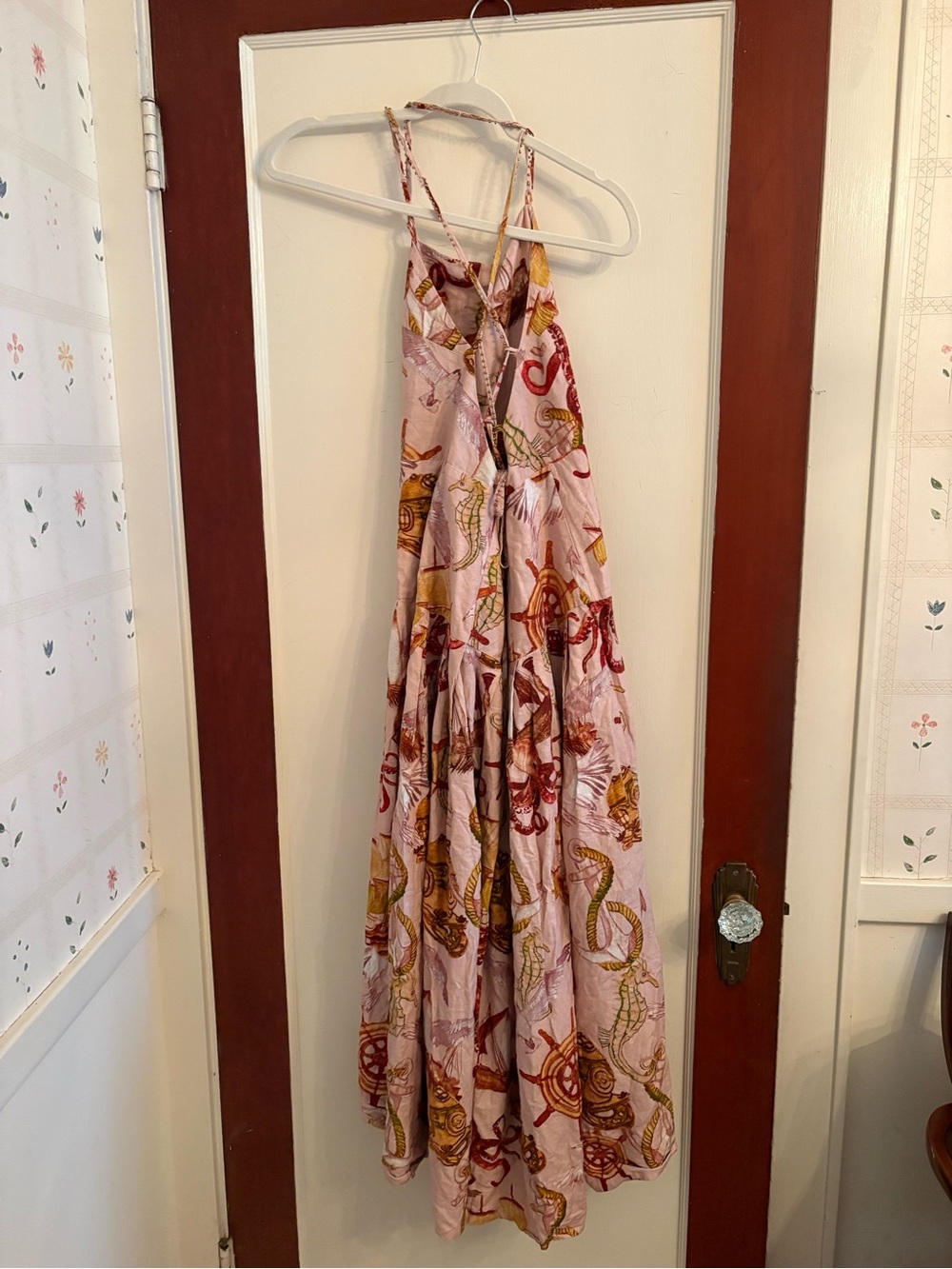 Farm Rio Nautical Wonder Pink Strappy Dress - Picture 6 of 8